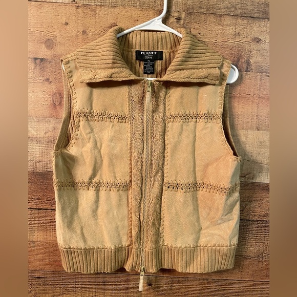 ♥️2XHP♥️Planet & Co vintage suede sweater vest - Picture 6 of 6